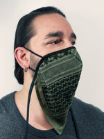 Load image into Gallery viewer, COVER MASK TRIANGLE  •  black|green
