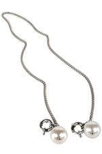 Load image into Gallery viewer, GIANT PEARLS NECKCHAIN.  natural / silver
