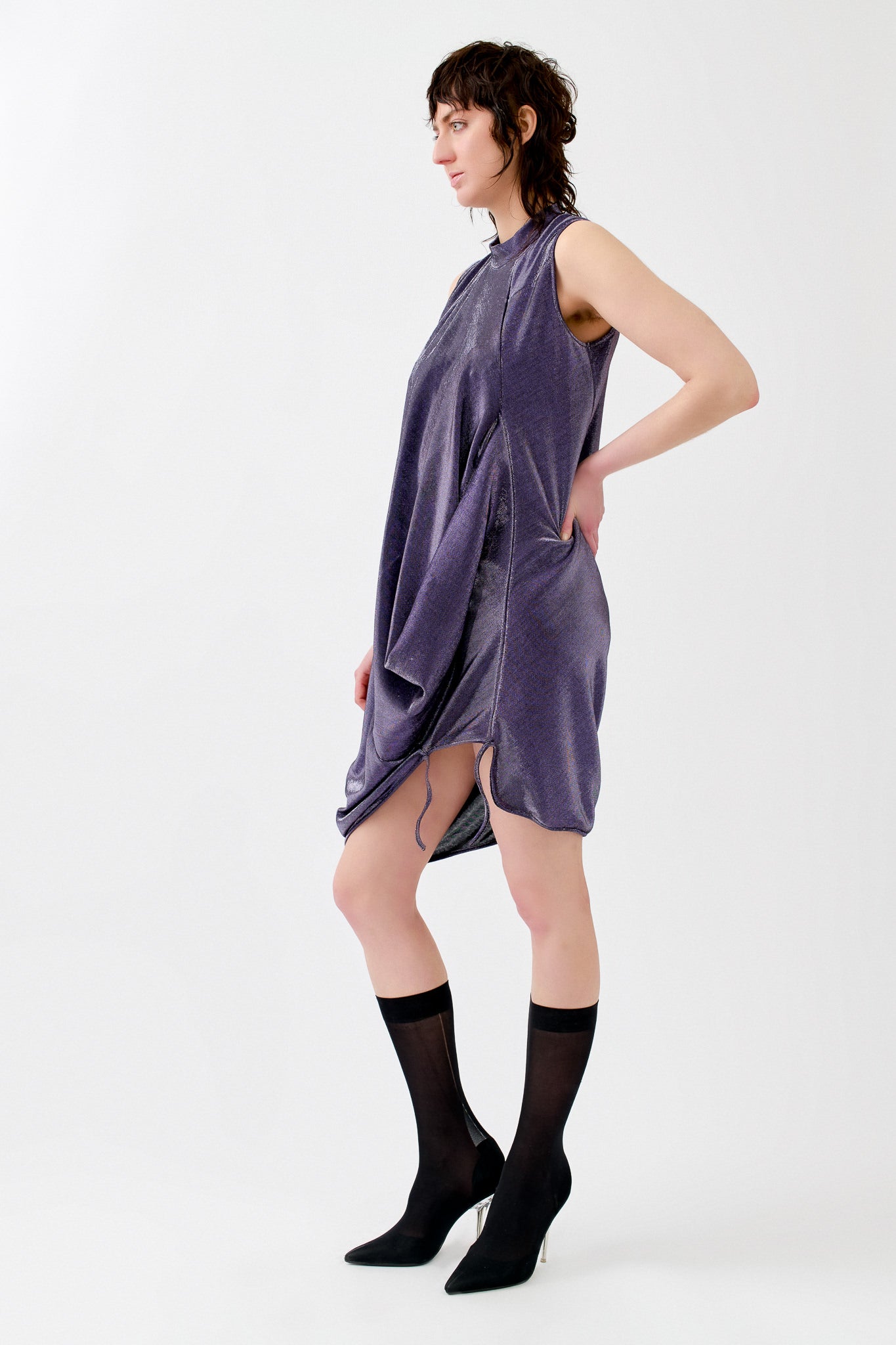 TOM REBL DRAPED JERSEY DRESS TOM REBL DRAPED JERSEY DRESS